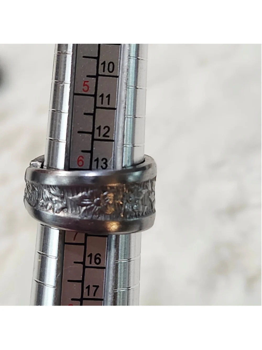Floral Ring size 6¼ silverwear spoon ring